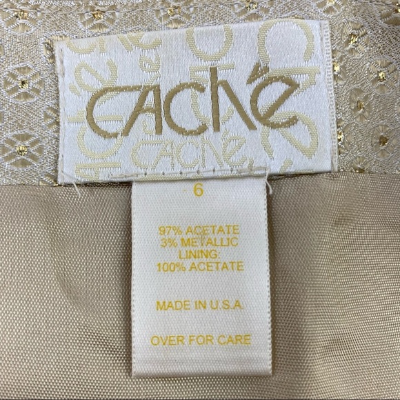 cach'e beautiful gold sparkling cropped top, 6 - Picture 4 of 13